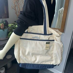NWT Eddie Bauer Water Resistant Zip Top Tote